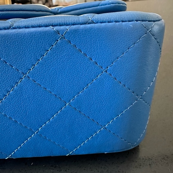 CHANEL ✨ Baby Blue Mini Square Flap Bag - Excelled pre-loved condition - Picture 6 of 14